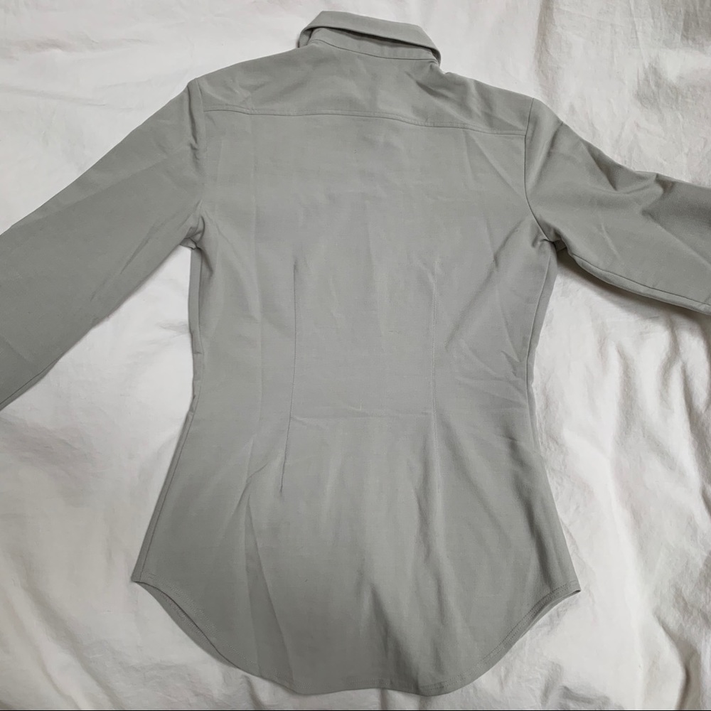 Theory Grey Button Down - image 6